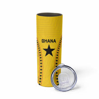 Custom Ghana Football Skinny Tumbler Go Black Stars - Wonder Print Shop