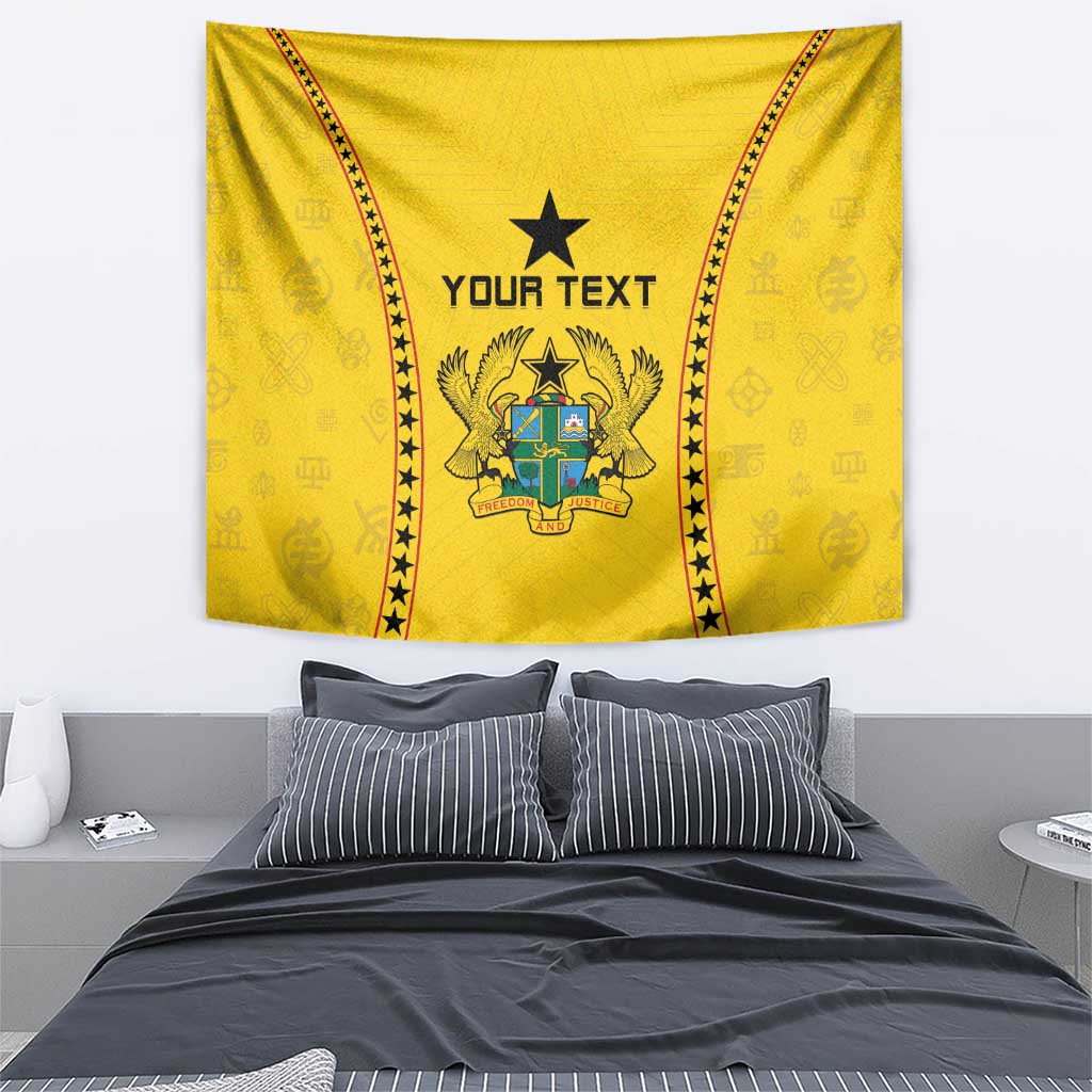 Custom Ghana Football Tapestry Go Black Stars - Wonder Print Shop