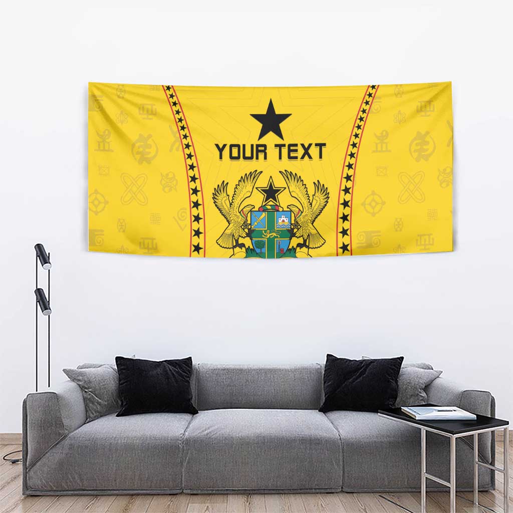 Custom Ghana Football Tapestry Go Black Stars - Wonder Print Shop