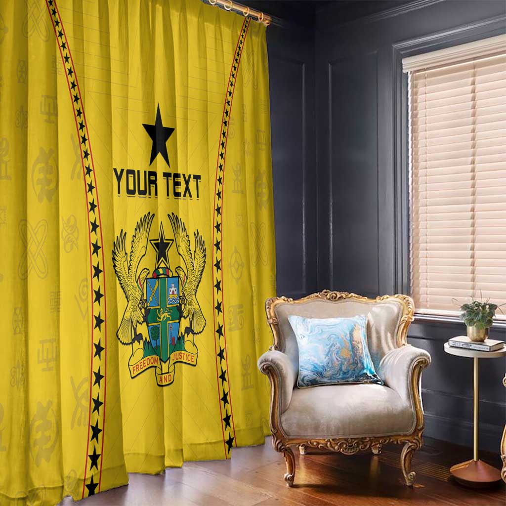 Custom Ghana Football Window Curtain Go Black Stars - Wonder Print Shop