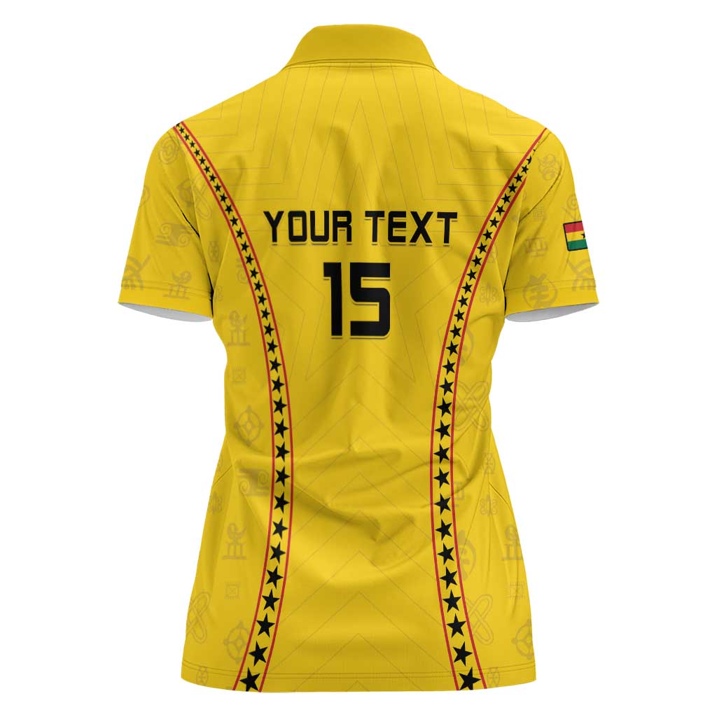 Custom Ghana Football Women Polo Shirt Go Black Stars - Wonder Print Shop