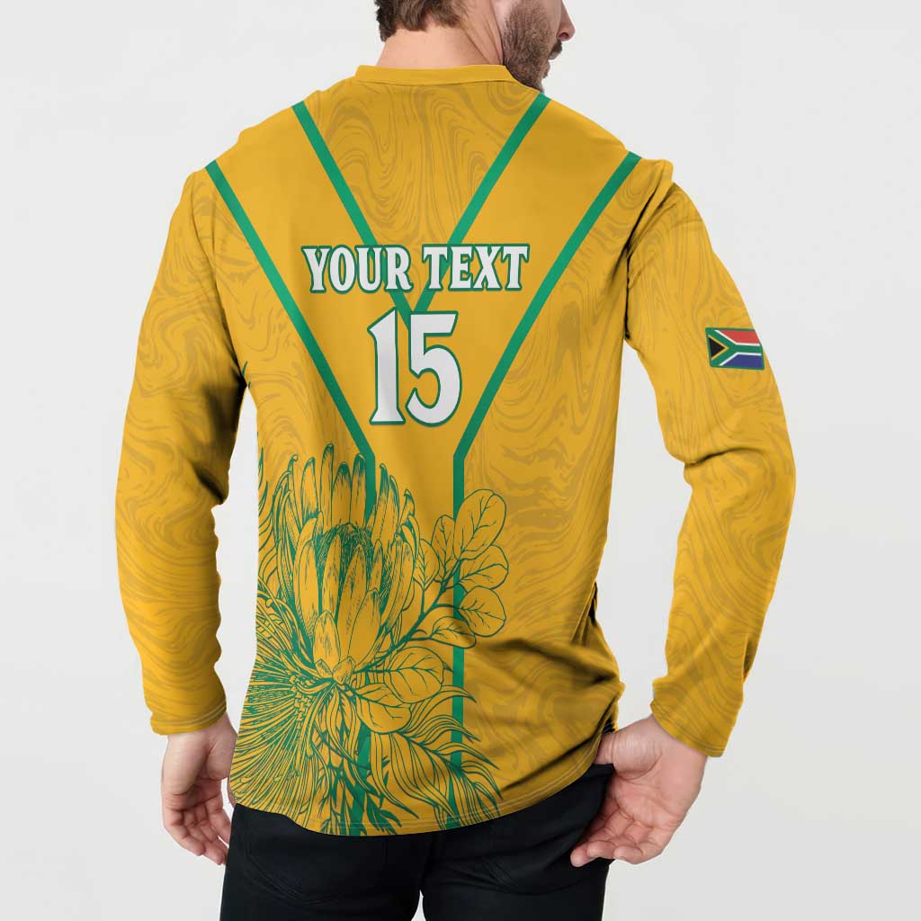 Custom South Africa Soccer Button Sweatshirt Go Bafana Bafana