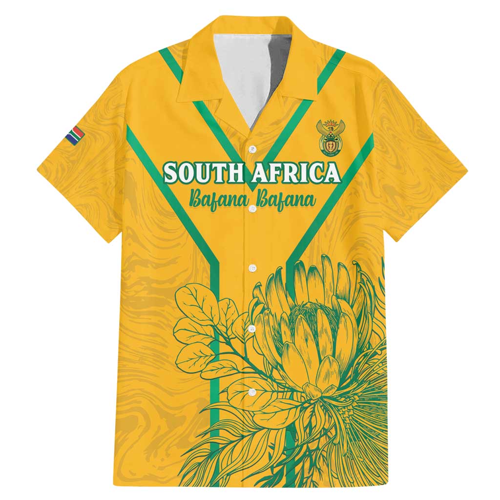 Custom South Africa Soccer Family Matching Mermaid Dress and Hawaiian Shirt Go Bafana Bafana
