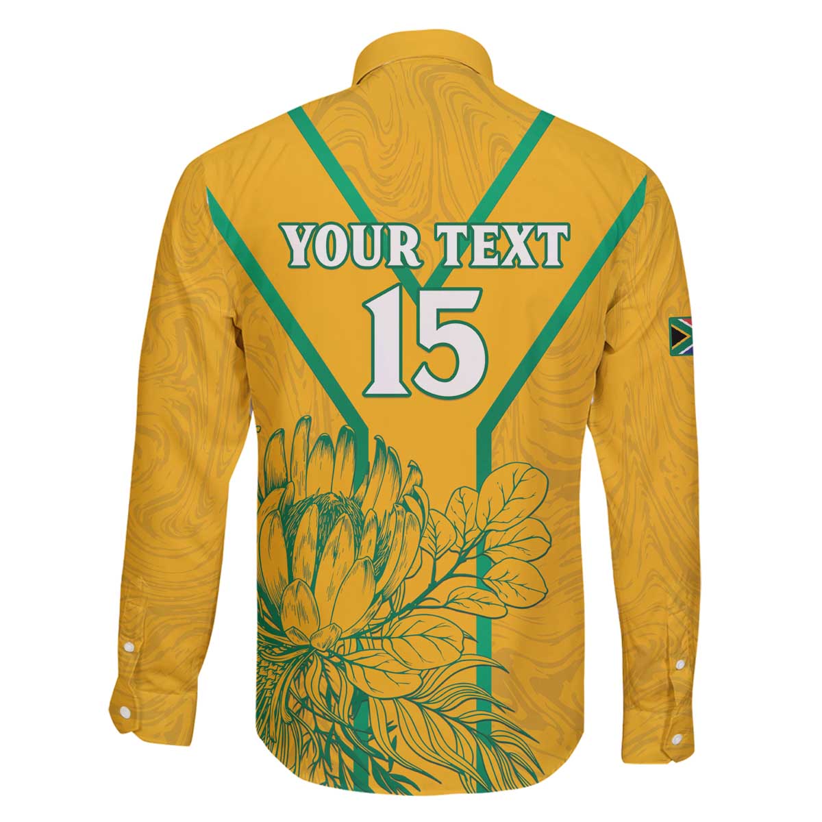 Custom South Africa Soccer Family Matching Off The Shoulder Long Sleeve Dress and Hawaiian Shirt Go Bafana Bafana