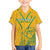 Custom South Africa Soccer Family Matching Off The Shoulder Long Sleeve Dress and Hawaiian Shirt Go Bafana Bafana
