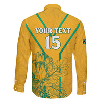 Custom South Africa Soccer Family Matching Puletasi and Hawaiian Shirt Go Bafana Bafana