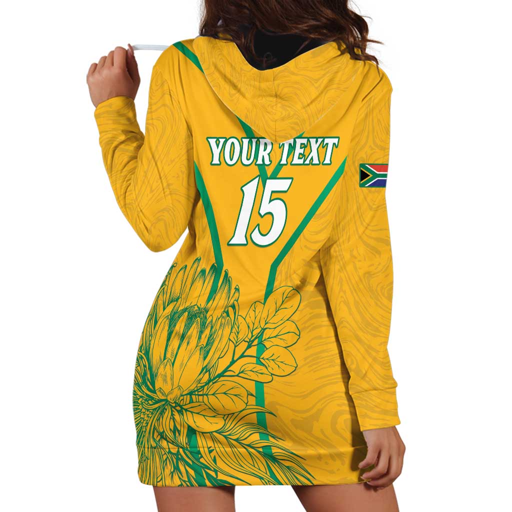 Custom South Africa Soccer Hoodie Dress Go Bafana Bafana