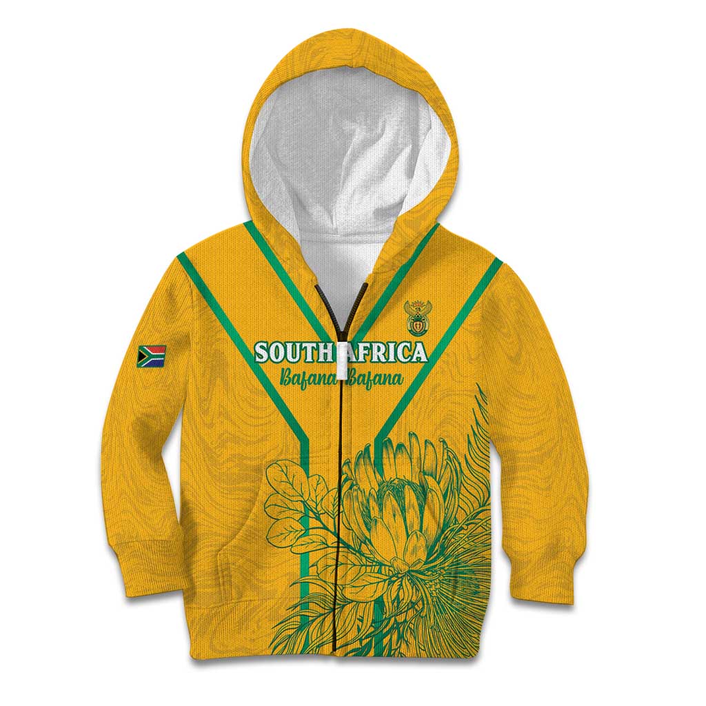Custom South Africa Soccer Kid Hoodie Go Bafana Bafana