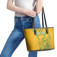 Custom South Africa Soccer Leather Tote Bag Go Bafana Bafana