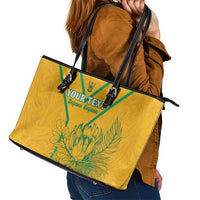 Custom South Africa Soccer Leather Tote Bag Go Bafana Bafana