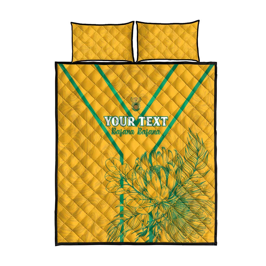 Custom South Africa Soccer Quilt Bed Set Go Bafana Bafana