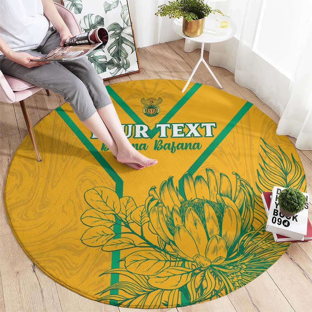 Custom South Africa Soccer Round Carpet Go Bafana Bafana
