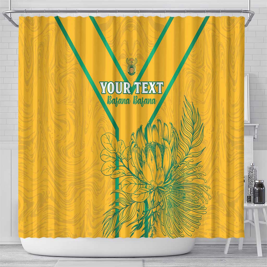 Custom South Africa Soccer Shower Curtain Go Bafana Bafana