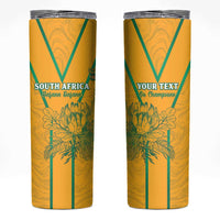 Custom South Africa Soccer Skinny Tumbler Go Bafana Bafana