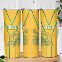 Custom South Africa Soccer Skinny Tumbler Go Bafana Bafana