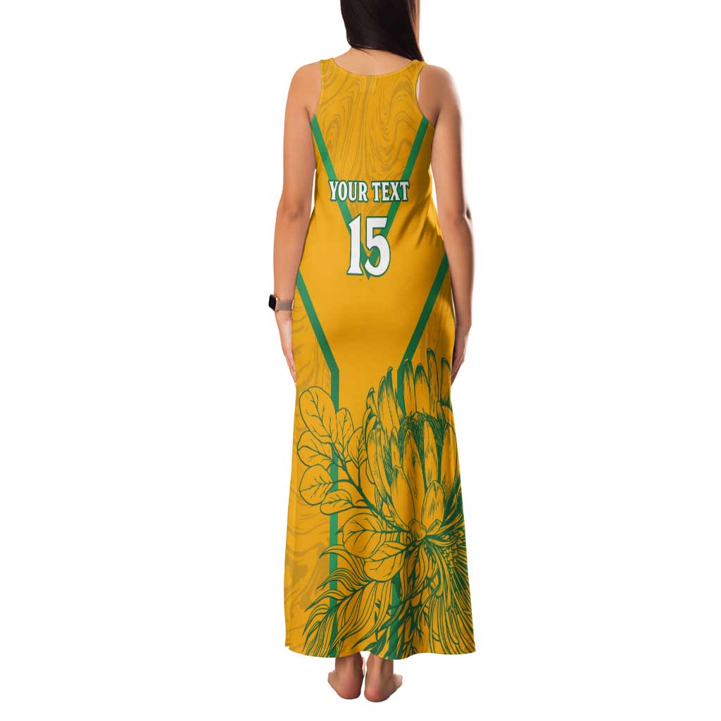 Custom South Africa Soccer Tank Maxi Dress Go Bafana Bafana