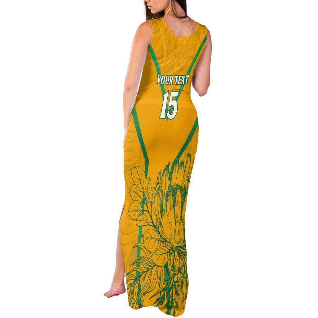 Custom South Africa Soccer Tank Maxi Dress Go Bafana Bafana
