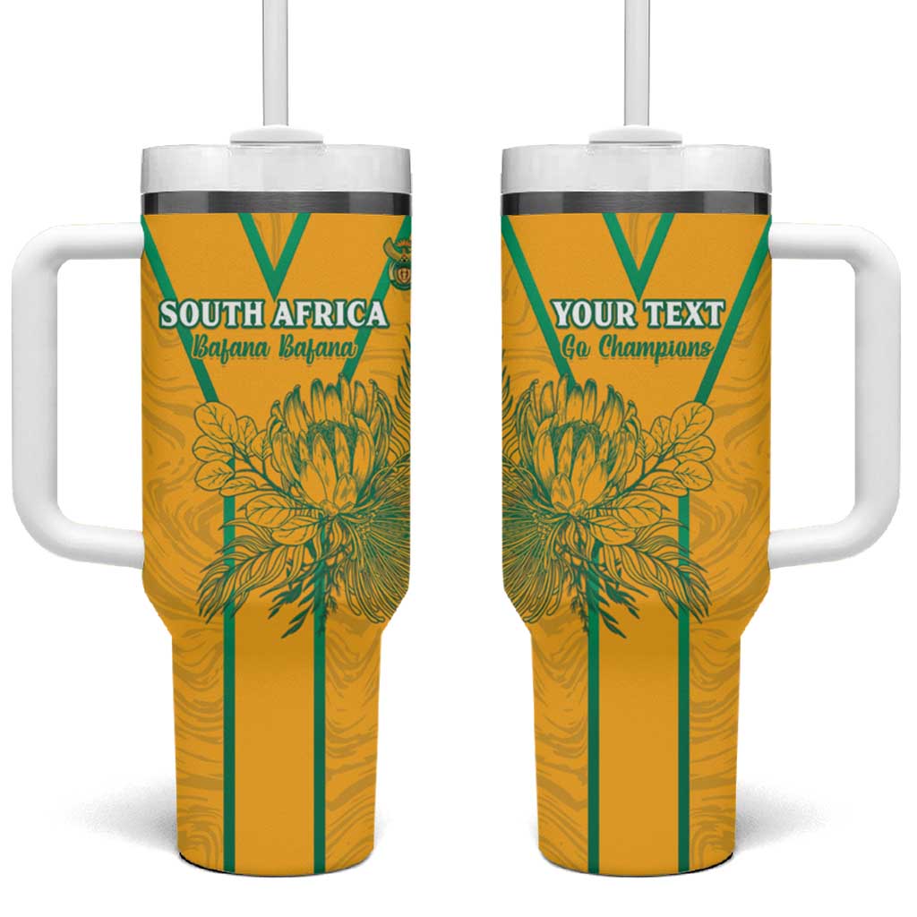 Custom South Africa Soccer Tumbler With Handle Go Bafana Bafana