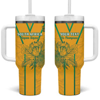 Custom South Africa Soccer Tumbler With Handle Go Bafana Bafana