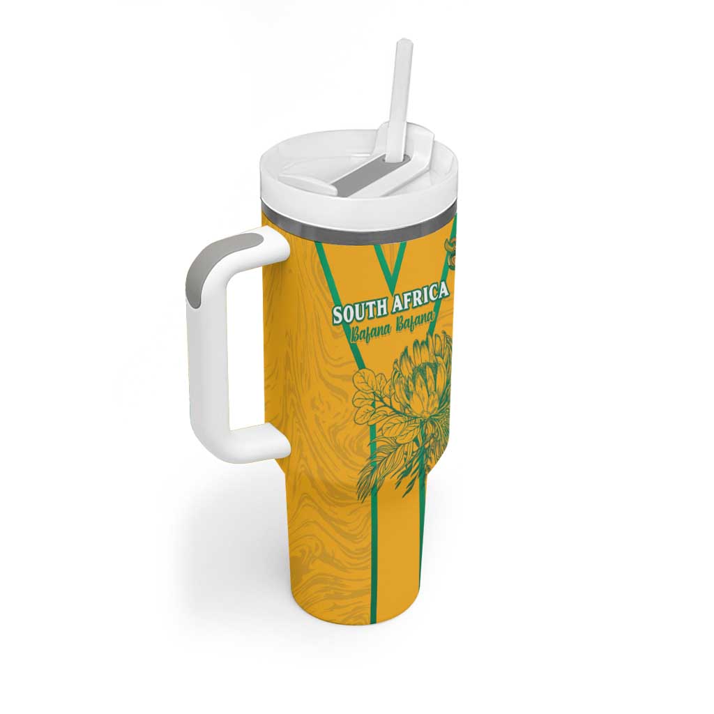 Custom South Africa Soccer Tumbler With Handle Go Bafana Bafana