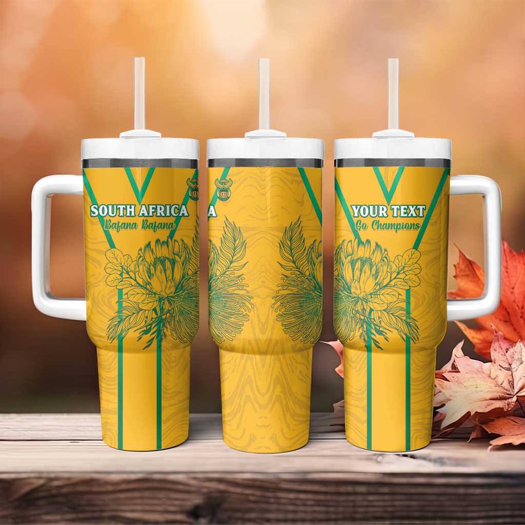Custom South Africa Soccer Tumbler With Handle Go Bafana Bafana