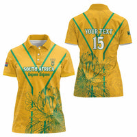Custom South Africa Soccer Women Polo Shirt Go Bafana Bafana