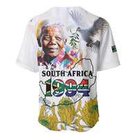 Happy South Africa Freedom Day Baseball Jersey Nelson Mandela With Protea