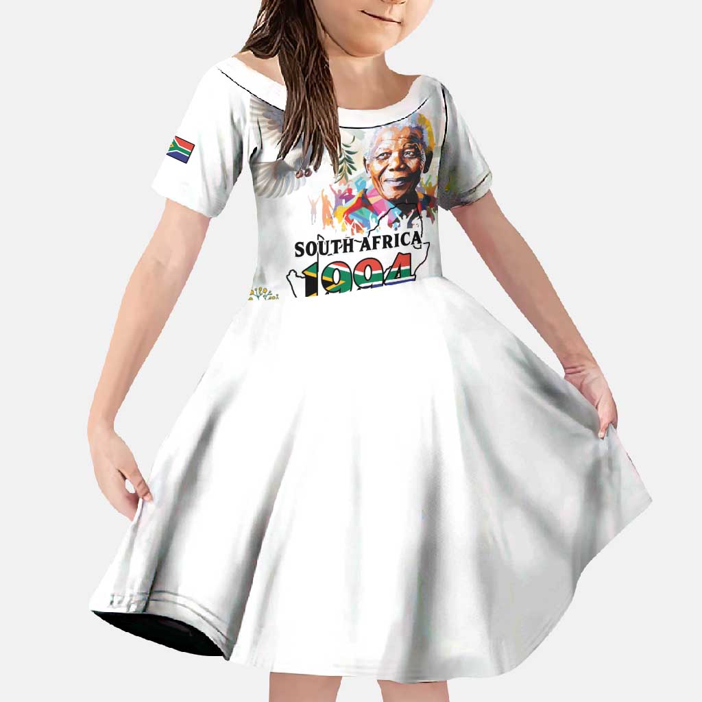 Happy South Africa Freedom Day Family Matching Summer Maxi Dress and Hawaiian Shirt Nelson Mandela With Protea