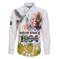 Happy South Africa Freedom Day Family Matching Summer Maxi Dress and Hawaiian Shirt Nelson Mandela With Protea