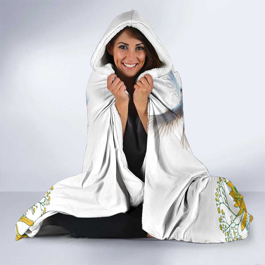 Happy South Africa Freedom Day Hooded Blanket Nelson Mandela With Protea