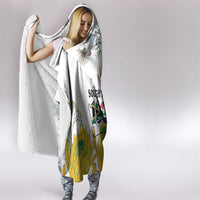 Happy South Africa Freedom Day Hooded Blanket Nelson Mandela With Protea