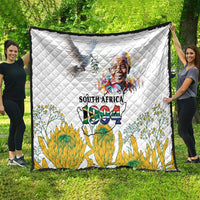 Happy South Africa Freedom Day Quilt Nelson Mandela With Protea