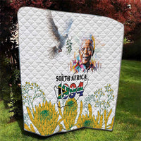 Happy South Africa Freedom Day Quilt Nelson Mandela With Protea
