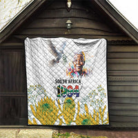 Happy South Africa Freedom Day Quilt Nelson Mandela With Protea