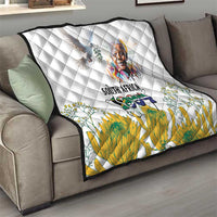 Happy South Africa Freedom Day Quilt Nelson Mandela With Protea