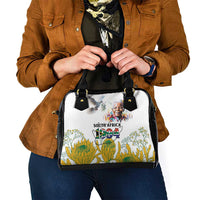Happy South Africa Freedom Day Shoulder Handbag Nelson Mandela With Protea