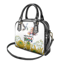 Happy South Africa Freedom Day Shoulder Handbag Nelson Mandela With Protea