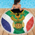 Personalised South Africa Beach Blanket Coat Of Arms Flag Style