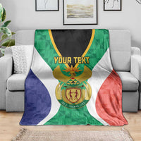 Personalised South Africa Blanket Coat Of Arms Flag Style