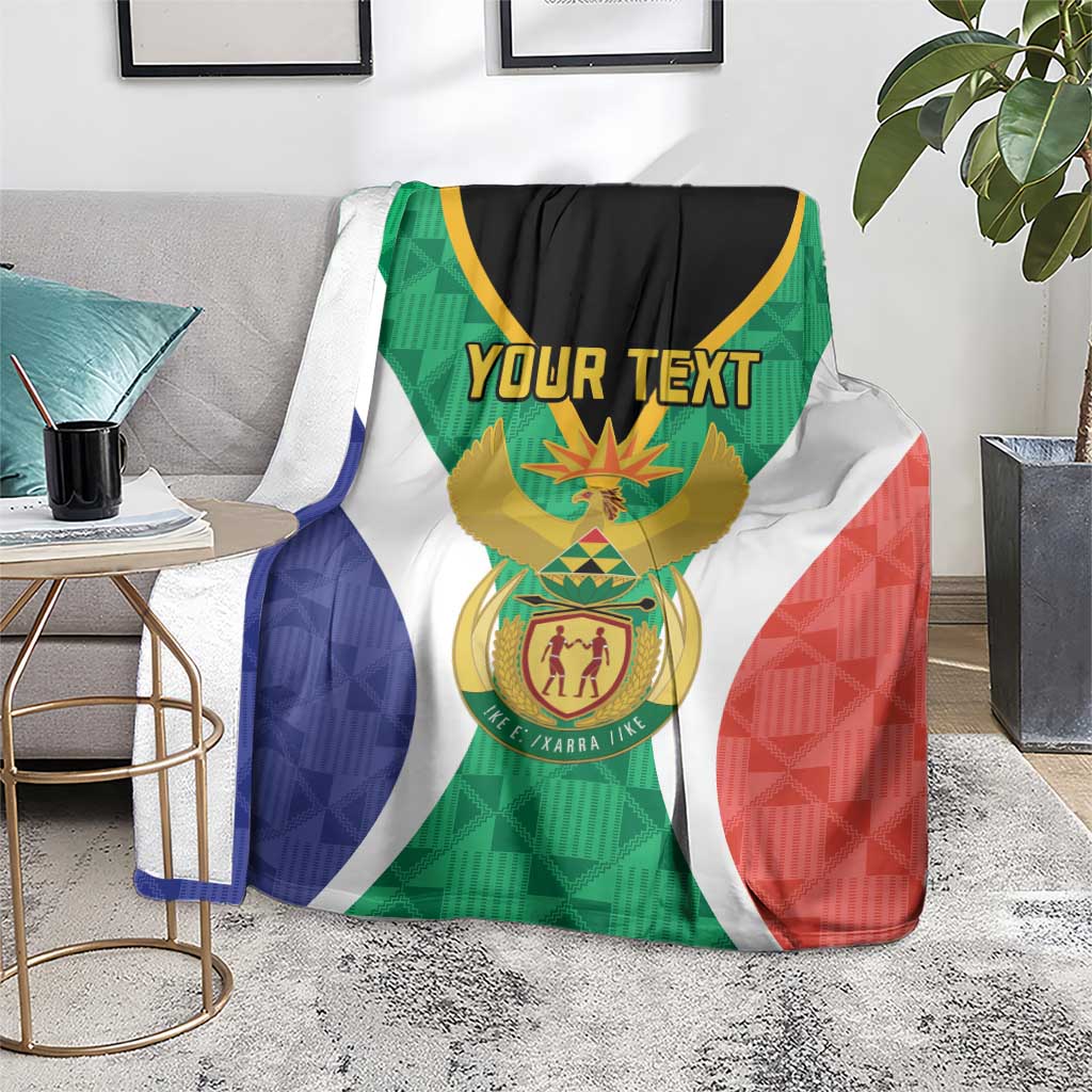 Personalised South Africa Blanket Coat Of Arms Flag Style