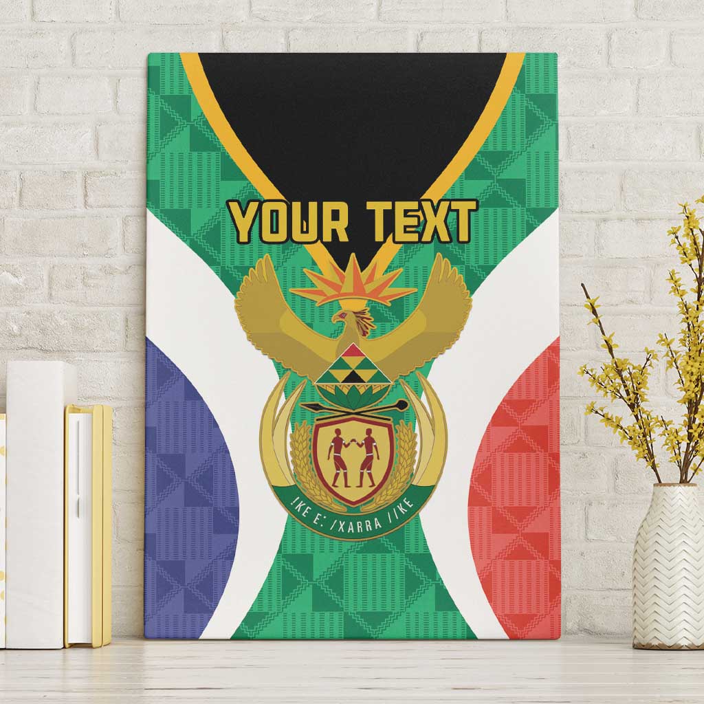 Personalised South Africa Canvas Wall Art Coat Of Arms Flag Style