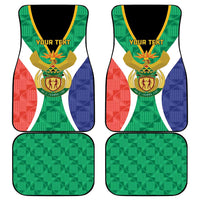 Personalised South Africa Car Mats Coat Of Arms Flag Style