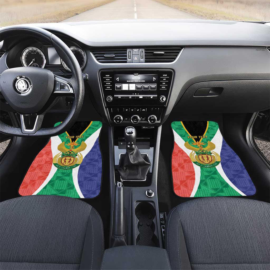 Personalised South Africa Car Mats Coat Of Arms Flag Style