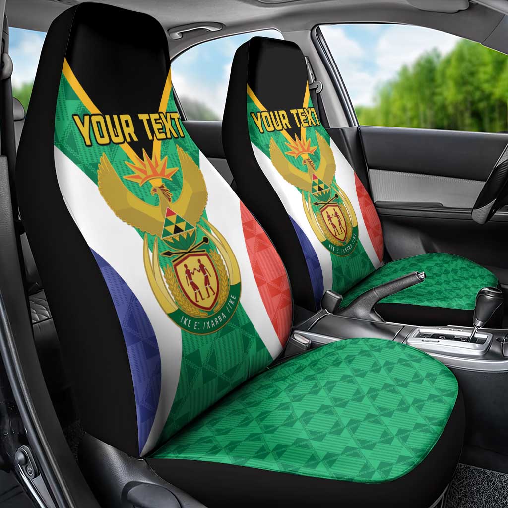Personalised South Africa Car Seat Cover Coat Of Arms Flag Style