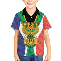 Personalised South Africa Family Matching Puletasi and Hawaiian Shirt Coat Of Arms Flag Style