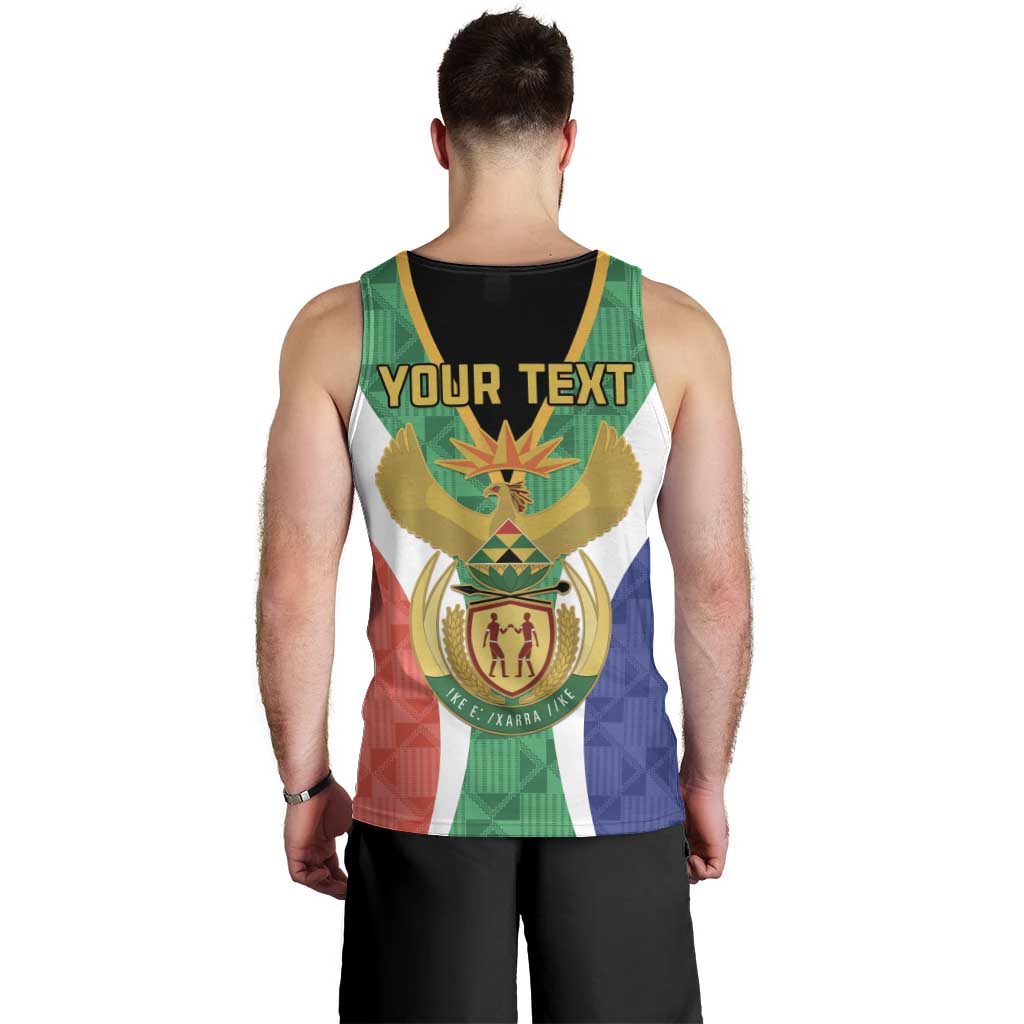 Personalised South Africa Men Tank Top Coat Of Arms Flag Style