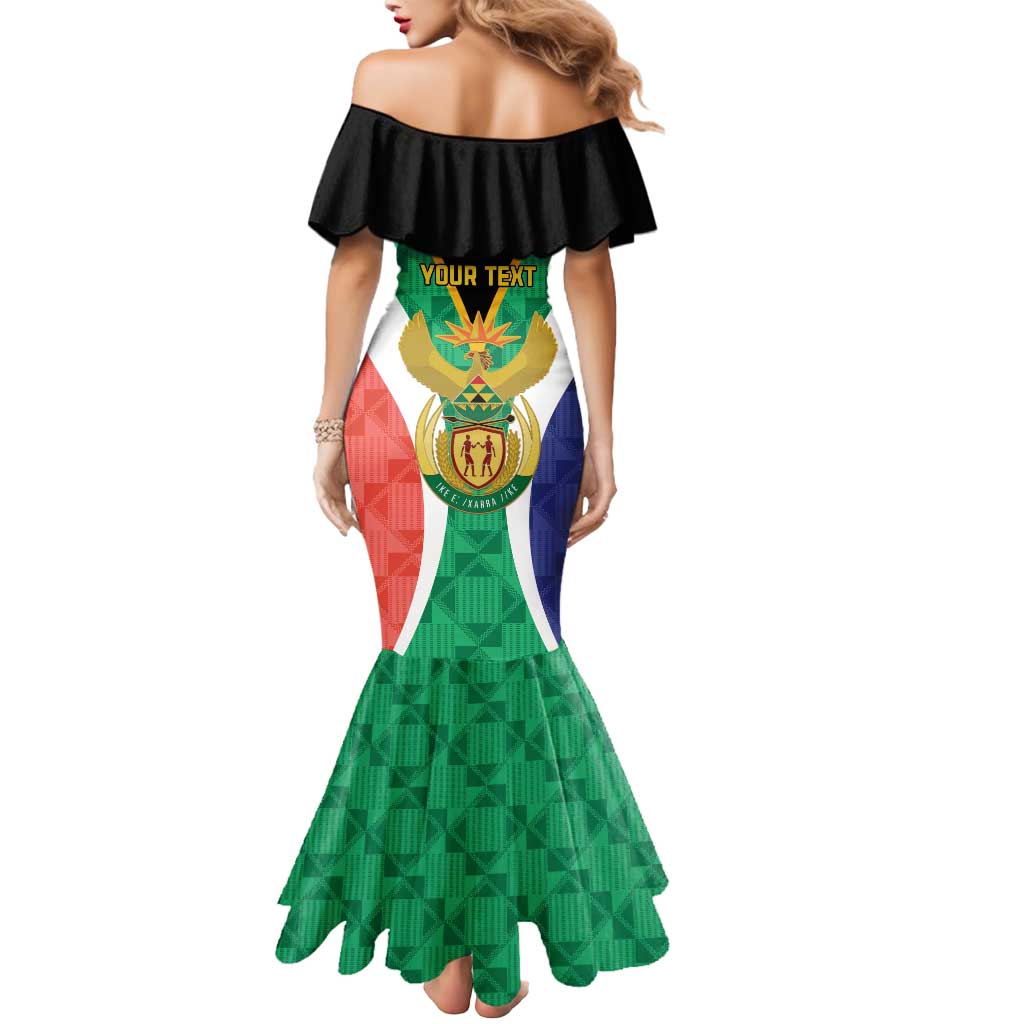 Personalised South Africa Mermaid Dress Coat Of Arms Flag Style