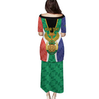 Personalised South Africa Puletasi Coat Of Arms Flag Style