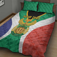 Personalised South Africa Quilt Bed Set Coat Of Arms Flag Style