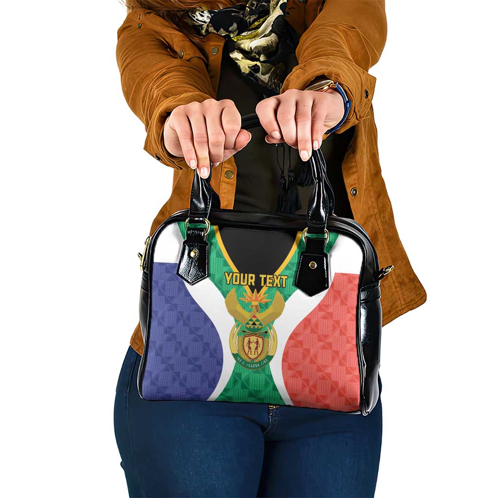 Personalised South Africa Shoulder Handbag Coat Of Arms Flag Style